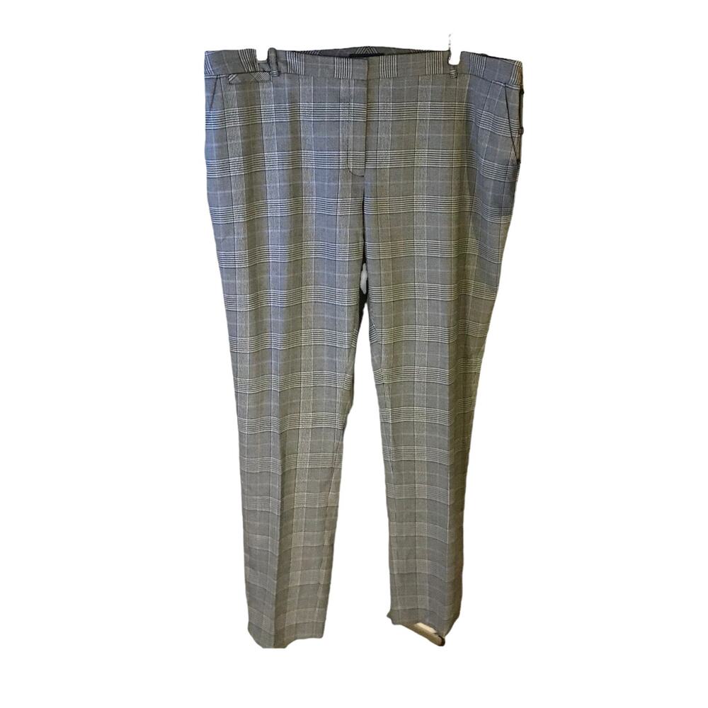 Tommy Hilfiger Radcliffe Grey/Blue Glencheck Ankle Pants Women’s SZ 14 NWT